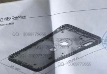 iPhone 8 : un autre schéma montre le double capteur à la verticale et Touch ID au dos