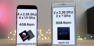 Quand l'iPhone 7 Plus se mesure au Galaxy S8 dans un test de rapidité ! [Vidéo]