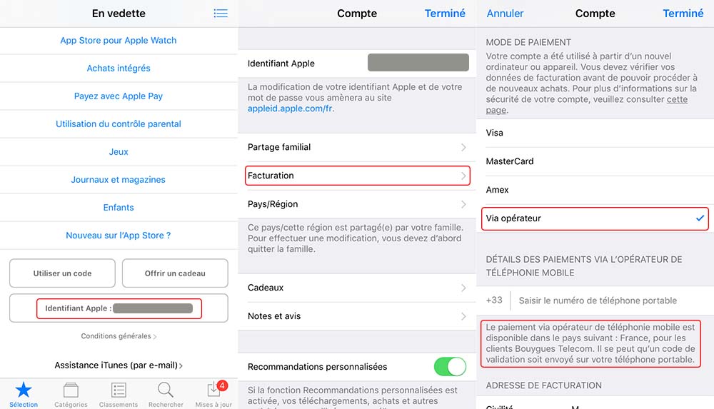 App Store, les paiements via l'opérateur mobile débarquent en France et en Turquie