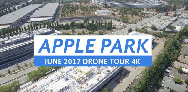 Le vidéaste Matthew Roberts a une nouvelle fois réalisé un survol de drone au-desus de l'Apple Park pour nous offrir une vue aérienne du site.
