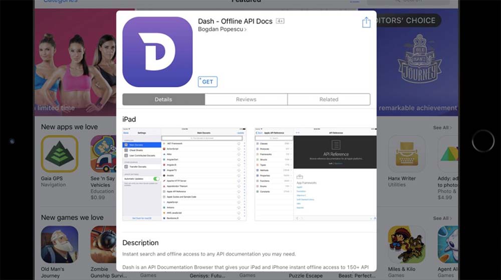 Après avoir été retiré par Apple, Dash fait son retour sur l’App Store