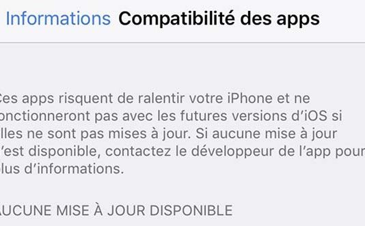 Astuce iOS – Vérifier les applications désuètes Astuce iOS - Vérifier les applications désuètes