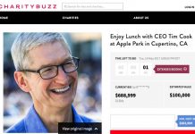 Charitybuzz : 688 999 dollars, c'est le prix pour déjeuner avec Tim Cook à l'Apple Park