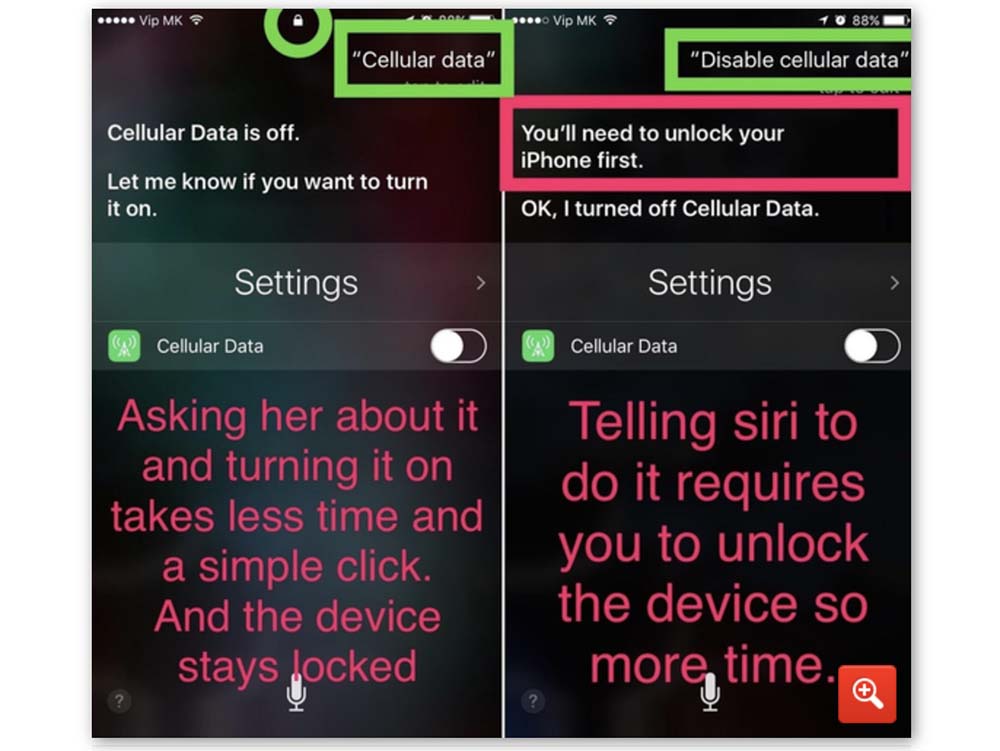 Siri permettrait à n’importe qui de désactiver les données cellulaires d’un iPhone