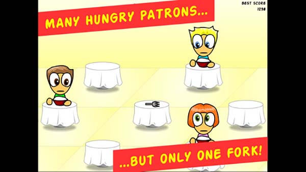 The One Fork Restaurant : une fourchette, plusieurs clients, serez-vous assez rapide ?
