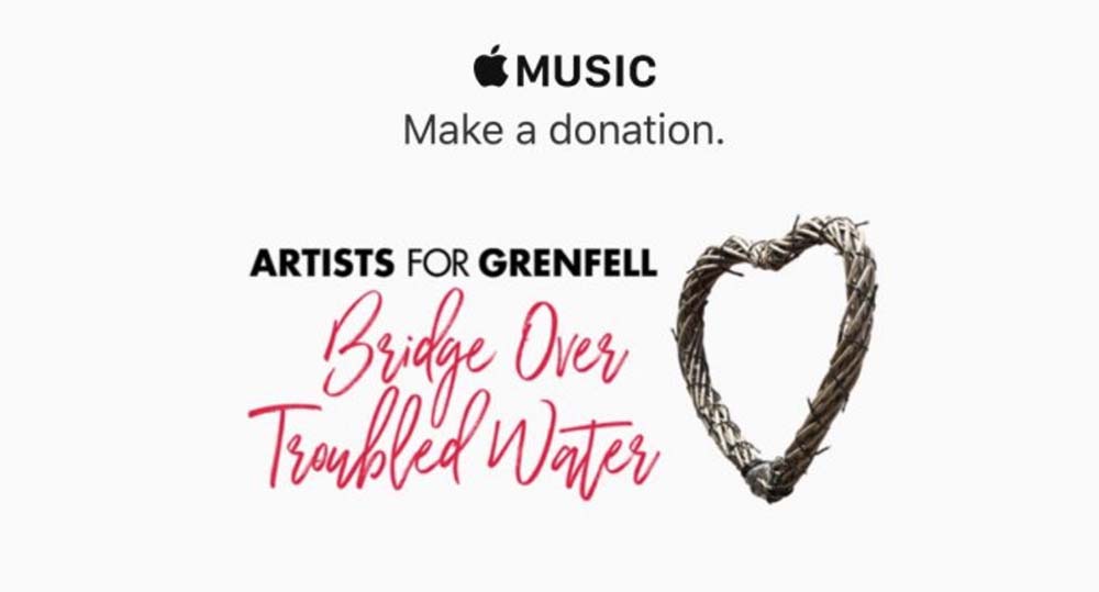 Apple lance un appel aux dons via Apple Music pour la tour Grenfell à Londres
