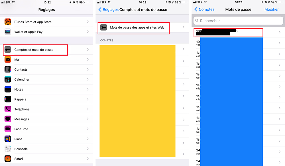 iOS 11 - Comptes et mots de passe : le trousseau iCloud devient « visible » sur iPhone