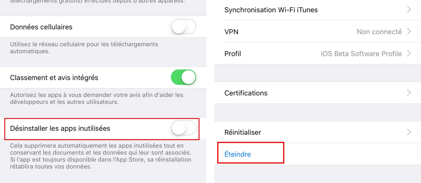 ios-11-desinstallation-des-apps-inutiles-et-un-nouveau-bouton-eteindre iOS 11 - Désinstallation des apps inutiles et un nouveau bouton Éteindre