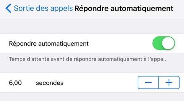 iOS 11 permet de répondre automatiquement aux appels