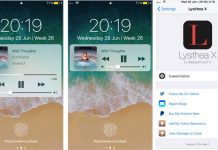 Lysithea X apporte les contrôles multimédia iOS 11 sur l'écran verrouillé