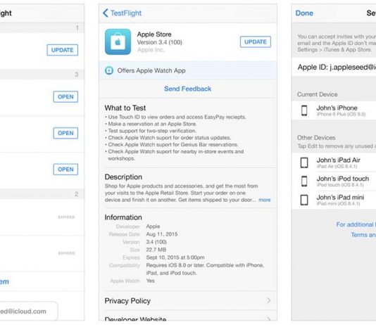 Mise à jour de TestFlight pour la compatibilité d'iOS 11 bêta