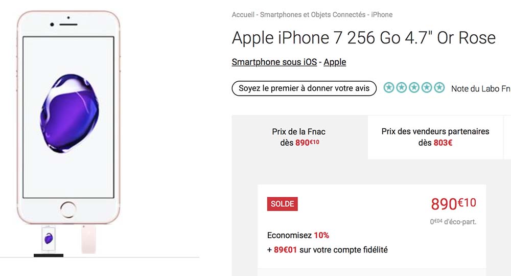 #Soldes : iPhone 7 32Go / 256Go, iPhone 6 64Go à partir de 476€, Clé Lightning 32Go