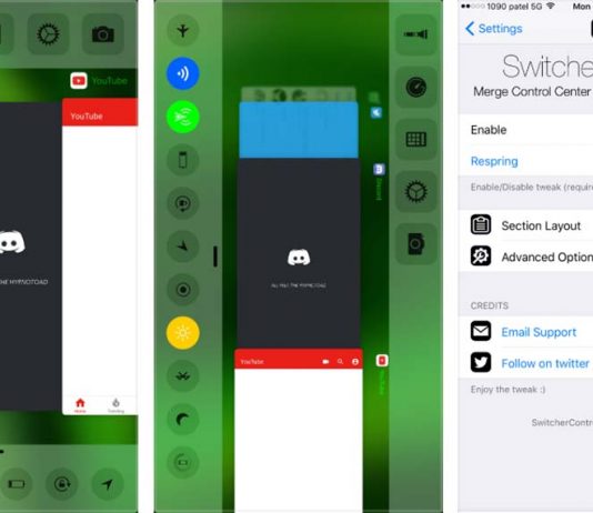 SwitcherControls fait fusionner le Centre de contrôle et le multitâche sous iOS 10