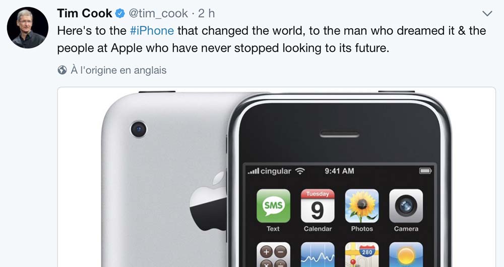 Tim Cook : « Voici l’iPhone qui a changé le monde » !