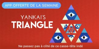 App de la semaine : Apple vous offre le puzzle YANKAI'S TRIANGLE !