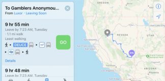 Apple Plans : les transports en commun disponibles dans le Nevada