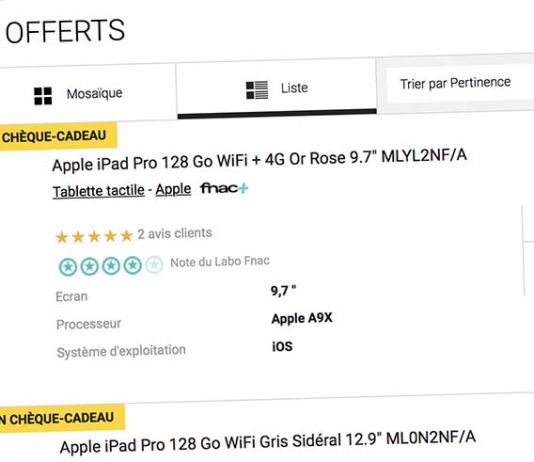 Bons Plans Fnac : iPad Pro à partir de 549€ + 10% en chèque-cadeau ! Bons Plans Fnac : iPad Pro à partir de 549€ + 10% en chèque-cadeau !
