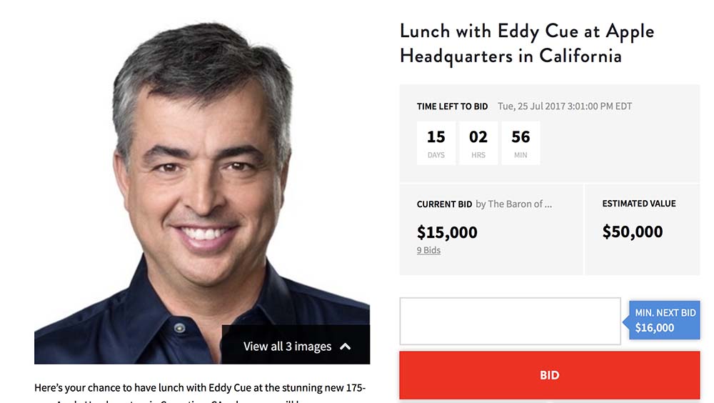 charitybuzz-nouveau-dejeuner-eddy-cue-aux-encheres Charitybuzz : un nouveau déjeuner avec Eddy Cue est aux enchères