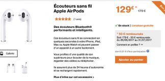 Promo : les AirPods à seulement 129€ au lieu de 179€ !