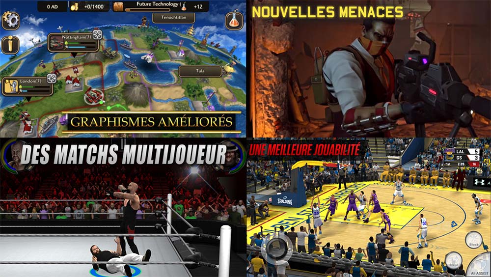 Promo jeux iOS : Civilization Revolution 2, NBA 2K17, WWE 2K, XCOM : Enemy Within