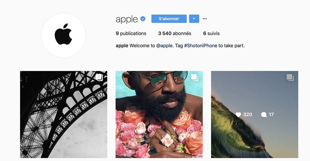 Apple a désormais son compte Instagram !