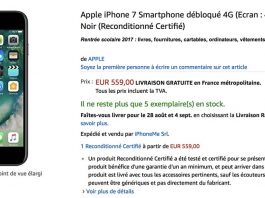 Bon Plan : des iPhone 7 de 32 Go à partir de 559€