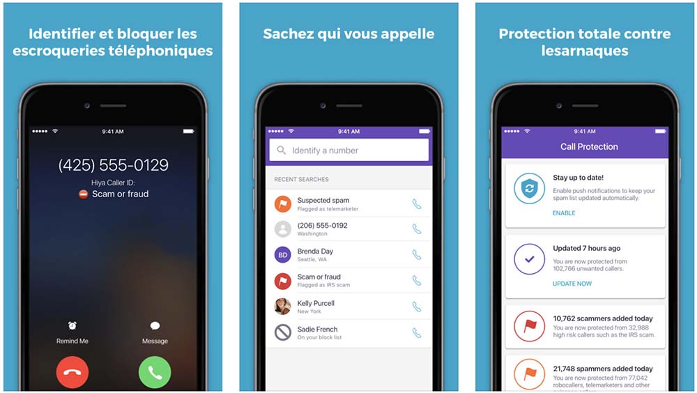 app-store-hiya-appels-sms-arnaques-ios-11 App Store : Hiya bloque les appels et SMS d'arnaques sous iOS 11