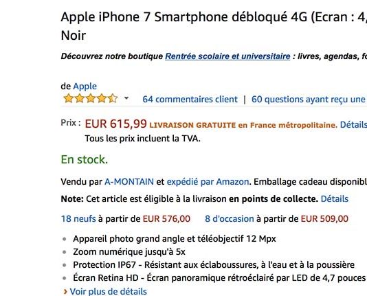 Bon Plan : iPhone 7 / 7 Plus de 32/128 Go à partir de 615€