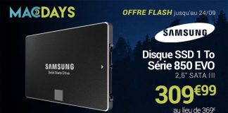 MacDays : le disque Samsung SSD 850 EVO 1 To à seulement 309,99€