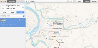 Apple Plans : les transports en commun sont disponibles à Taiwan