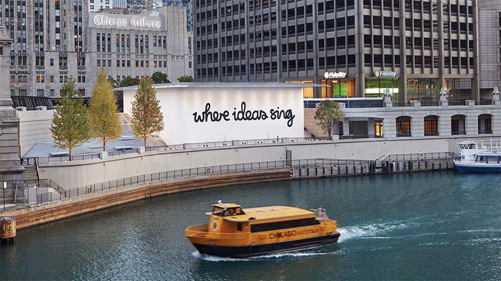 Apple a demandé à deux artistes de décorer le nouvel Apple Store à Chicago