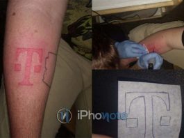 Il se fait tatouer le logo de T-Mobile sur le bras en échange d’un iPhone 8 Il se fait tatouer le logo de T-Mobile sur le bras en échange d'un iPhone 8