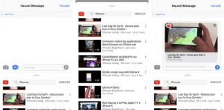 YouTube ajoute un bouton de partage directement dans iMessage