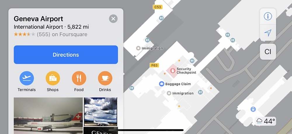 ios-11-cartographie-interieure iOS 11 : La cartographie d'intérieur est maintenant disponible dans plus de 40 aéroports et centres commerciaux