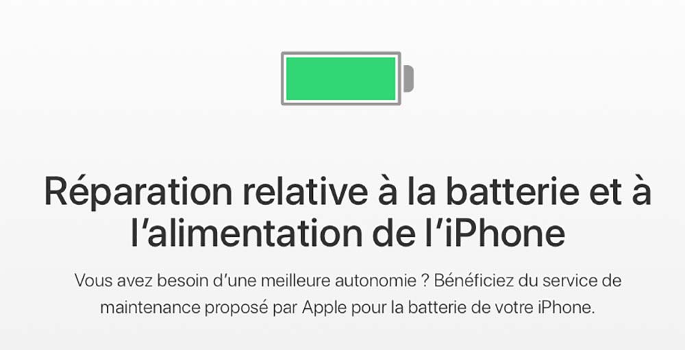 Apple permet le remplacement de batterie à 29€ une seule fois par iPhone