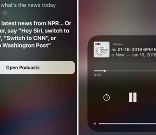 La fonctionnalité Siri Podcast News est disponible sur iOS 11.2.2