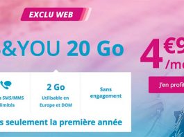 🔥Bouygues Telecom prolonge sa Série Spéciale B&You 20Go à 4.99€/mois A VIE !