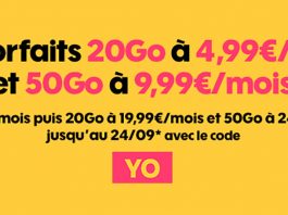 Bons plans Sosh : forfait 50Go à 9,99 €/mois & 20Go à 4,99 €/mois