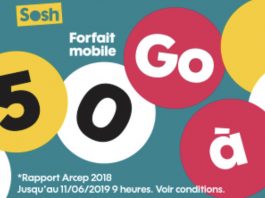 🔥Promo : Sosh prolonge son offre de 50 Go à 9,99€/mois au lieu de 24,99€