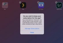 iOS 13 vous alerte si vous supprimer une app avec un abonnement actif