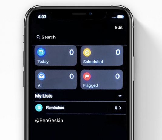 iOS 13, voici la nouvelle application Reminders en mode sombre