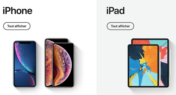 Pages produits Apple sur Amazon