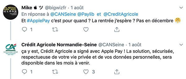 Apple Pay au Crédit Agricole