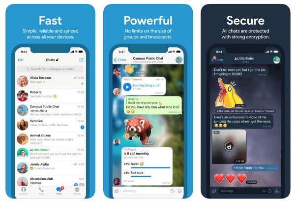 Telegram pour iOS
