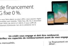 Apple relance son offre de financement sur 6 à 12 mois à taux 0%
