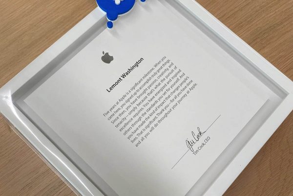 Plaque Apple - 5 ans