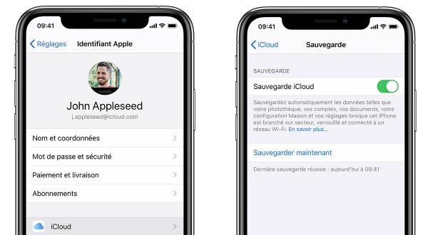 sauvegardes iCloud