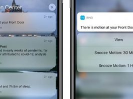 iPhone SE, le Haptic Touch est désactivé sur les notifications