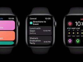 Les commandes rapides disponibles localement sur watchOS 7