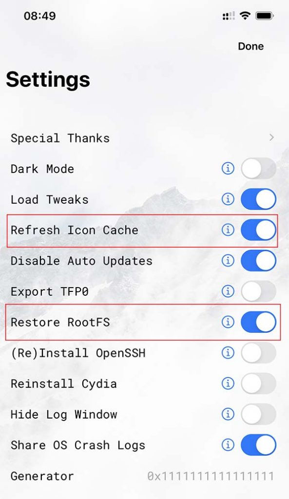 Jailbreak Unc0ver